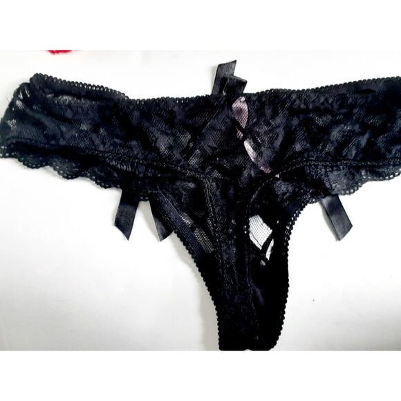 Lacey Thong Native Intimates Tracy Red Black Lot of 3 NWOT Size M-L - Picture 4 of 14